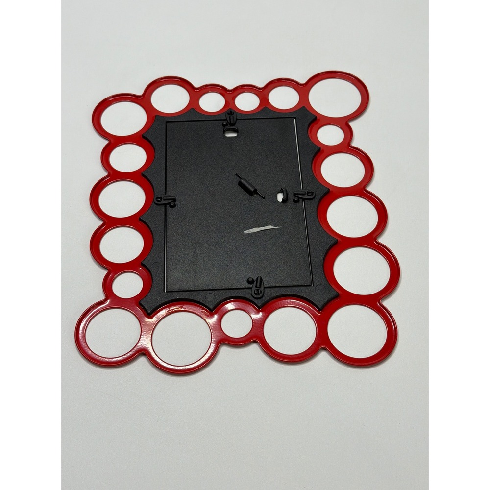 Walden Red Bubble Circle Border Picture Frame Glossy Modern 4x6 Photo Opening - Picture 2 of 6